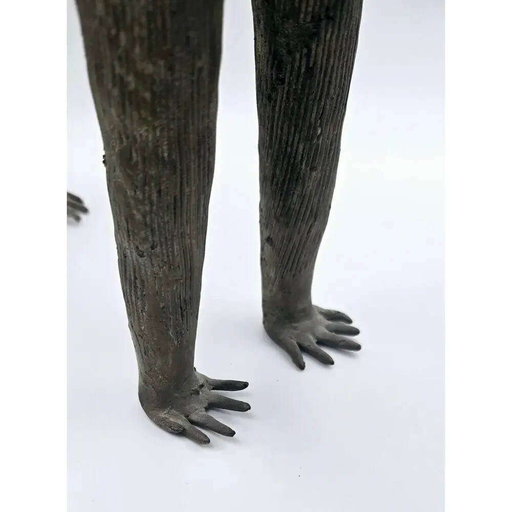 VTG African Rare Vintage Bronze Benin Tiger/Warthog Sculpture - Picture 10 of 15